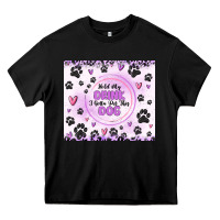 Black hold my drink i gotta pet this dog Heavy Core Tee - MaliasSmallBusiness