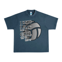 Midnight Navy I Know I Play Like A Girl Try To Keep Up Volleyball Urban Heavy Tee - Bettercallsaul