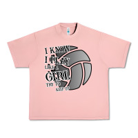 Salmon I Know I Play Like A Girl Try To Keep Up Volleyball Urban Heavy Tee - Bettercallsaul