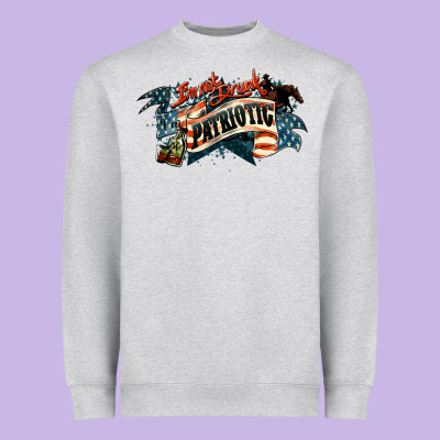 I'm Not Drunk I'm Patriotic 4th Of July Heavyweight Sweatshirt Designed By Howdyjamesfarm