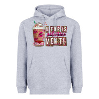 Heather Grey V For is Valentine Venti Heavyweight Hoodie - CowhideDigitalArt