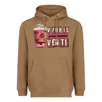 Toasted Coconut V For is Valentine Venti Heavyweight Hoodie - CowhideDigitalArt