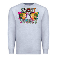 Heather Grey Sweet Summer Premium Sweatshirt - CowhideDigitalArt