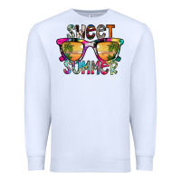 White Sweet Summer Premium Sweatshirt - CowhideDigitalArt