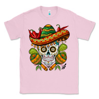 Bubblegum Pink sombrero skull Classic Tee - BarkalooDesign