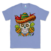 Colony Blue sombrero skull Classic Tee - BarkalooDesign