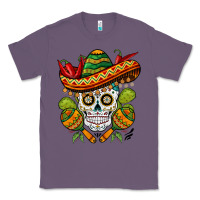 Lavender sombrero skull Classic Tee - BarkalooDesign