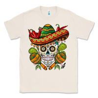 Natural sombrero skull Classic Tee - BarkalooDesign