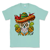 Seafoam sombrero skull Classic Tee - BarkalooDesign