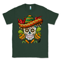 Sports Green sombrero skull Classic Tee - BarkalooDesign
