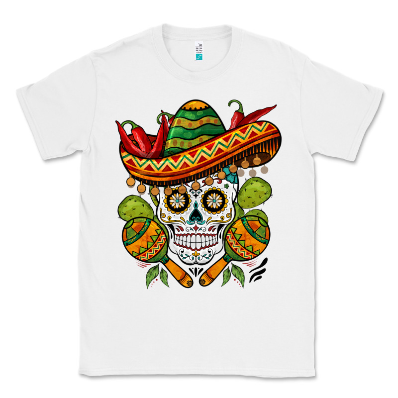 Sombrero Skull Classic Tee by BarkalooDesign | Teevron