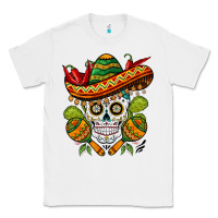 White sombrero skull Classic Tee - BarkalooDesign