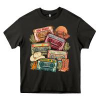 Asphalt country cassette tapes Heavy Core Tee - MaliasSmallBusiness