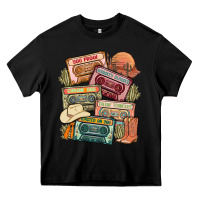 Black country cassette tapes Heavy Core Tee - MaliasSmallBusiness