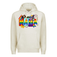 Oatmeal Heather Proud mama Mother's Day Premium Hoodie - FaDigitalArtStudio