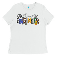White engineer Ladies Tee - NancyCooperArtShop