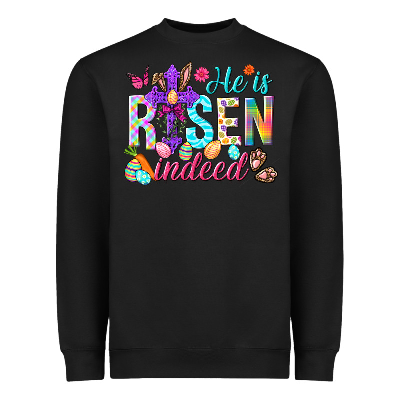 He Is Risen Indeed Happy Easter Day Heavyweight Sweatshirt by HowdyJamesFarm | Teevron