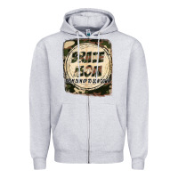 Heather Grey Brave mom from son up to son down Mother's Day Zipper Hoodie - FaDigitalArtStudio