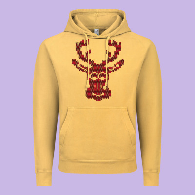 Christmas Deer Ugly Vintage Hoodie Designed By Bettercallsaul