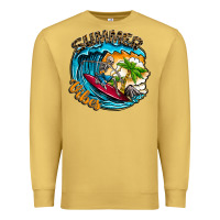 Antique Gold Summer Vibes Premium Sweatshirt - CowhideDigitalArt