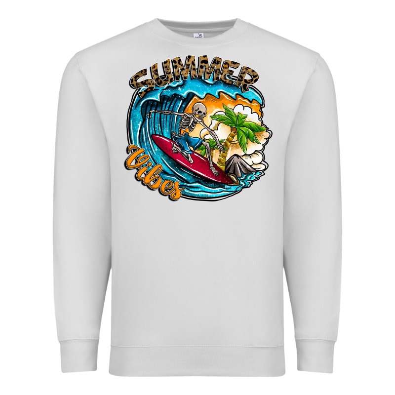 Summer Vibes Premium Sweatshirt by CowhideDigitalArt | Teevron