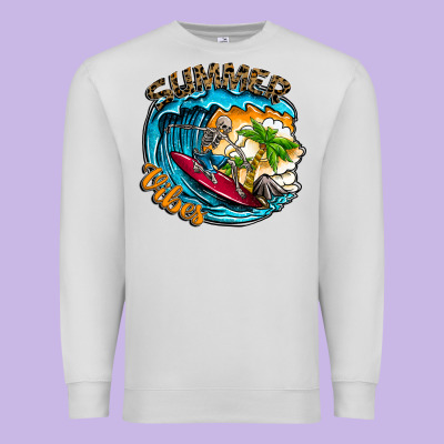Summer Vibes Premium Sweatshirt Designed By Cowhidedigitalart