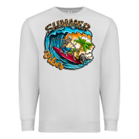Dove Grey Summer Vibes Premium Sweatshirt - CowhideDigitalArt