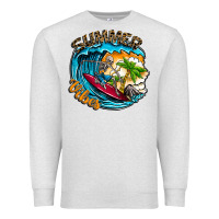 Oatmeal Heather Summer Vibes Premium Sweatshirt - CowhideDigitalArt