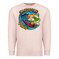 Pale Pink Summer Vibes Premium Sweatshirt - CowhideDigitalArt