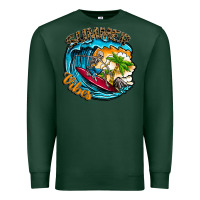 Sports Green Summer Vibes Premium Sweatshirt - CowhideDigitalArt
