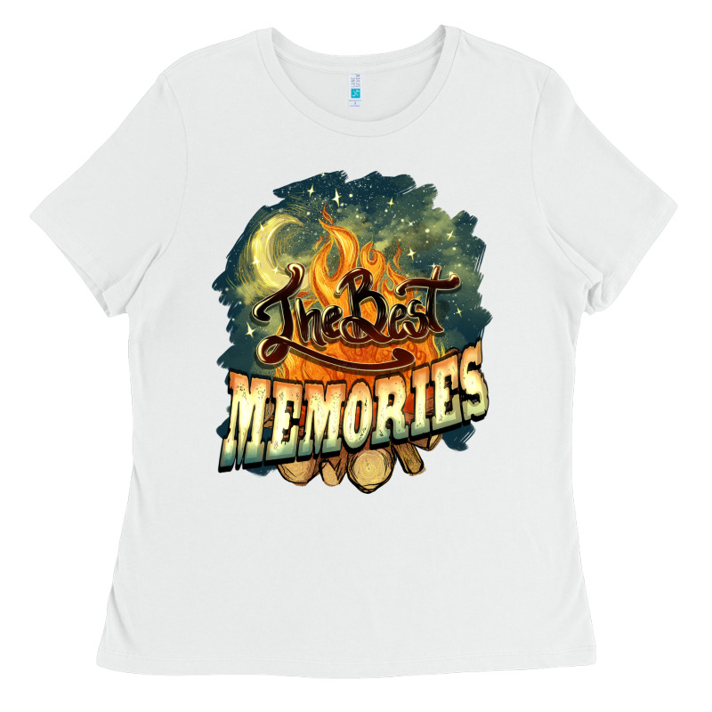 Camping The Best Memories Ladies Tee by NancyCooperArtShop | Teevron