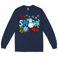 Navy i'm snow cute Long Sleeve Tee - texasbilliewilder