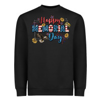 Black Happy memorial day 4th of july Heavyweight Sweatshirt - CowGirlArtShop