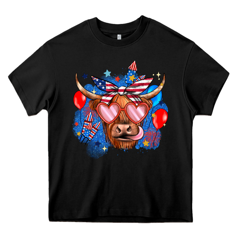 Western America Cow Heavy Core Tee by JahusDesignShop | Teevron