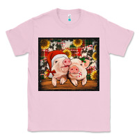 Bubblegum Pink Christmas pigs tumbler Classic Tee - Jasminsmagicworld