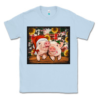 Dusty Blue Christmas pigs tumbler Classic Tee - Jasminsmagicworld