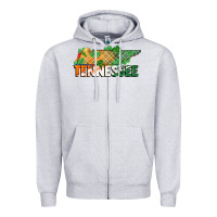Heather Grey tennessee map st patricks day Zipper Hoodie - FaDigitalArtStudio