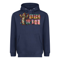 Navy Stuck on You Heavyweight Hoodie - CowhideDigitalArt