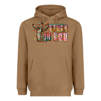 Toasted Coconut Stuck on You Heavyweight Hoodie - CowhideDigitalArt