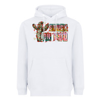 White Stuck on You Heavyweight Hoodie - CowhideDigitalArt
