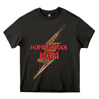 Asphalt homeschool mom lightning bolt Heavy Core Tee - MaliasSmallBusiness