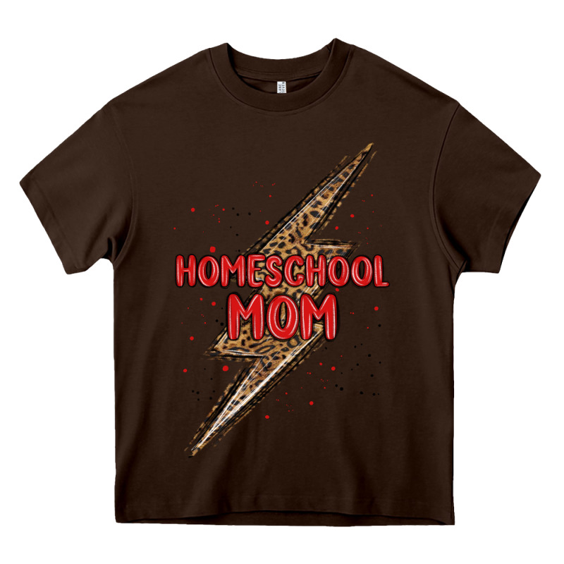 Homeschool Mom Lightning Bolt Heavy Core Tee by MaliasSmallBusiness | Teevron