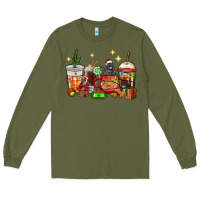 Army Green Christmas coffee cups with Labrador Long Sleeve Tee - RanaPortraitStore