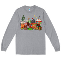 Heather Grey Christmas coffee cups with Labrador Long Sleeve Tee - RanaPortraitStore