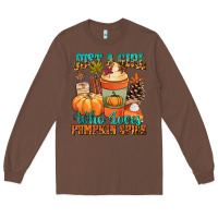 Chestnut Just a girl who loves pumpkin spice Long Sleeve Tee - NancyCooperArtShop