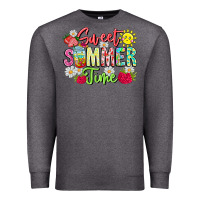 Charcoal Heather Sweet Summer Time Premium Sweatshirt - CowhideDigitalArt