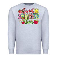 Heather Grey Sweet Summer Time Premium Sweatshirt - CowhideDigitalArt