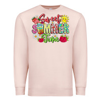 Pale Pink Sweet Summer Time Premium Sweatshirt - CowhideDigitalArt