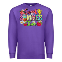 Purple Sweet Summer Time Premium Sweatshirt - CowhideDigitalArt
