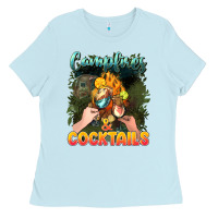 Baby Blue campfirescocktails Ladies Tee - NancyCooperArtShop